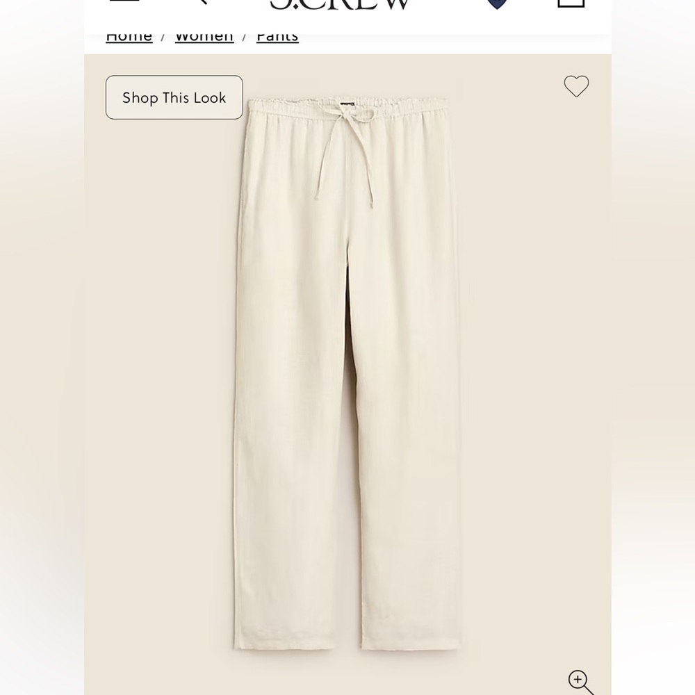 J.Crew Women’s Soleil Pants in linen